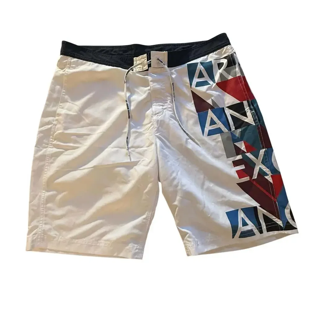 Armani Exchange Graphic Logo Print Board Shorts Size Large